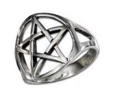 A5 Anel Prata Pentagrama Vazado / Pentagram Silver Ring