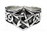 A7 Anel Prata Pentagrama Celta / Celtic Pentagram Silver Ring