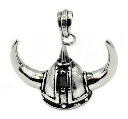 P38 Pingente Prata Elmo Viking / Viking Helmet Silver Pendant