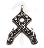 P40 Pingente Prata Runa Odal Othal / Othal Othal Rune Silver Pendant