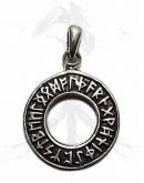 P47 Pingente Prata Alfabeto Rúnico Futhark / Futhark Runic Alphabet Silver Pendant