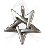 P61 Pingente PRata Pentagrama Invertido / Inverted Pentagram Silver Pendant