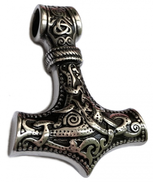 Pingente Mjolnir Nórdico Triskele  Aço Cirúrgico | Nordic Viking and Thor´s Hammer Pendat