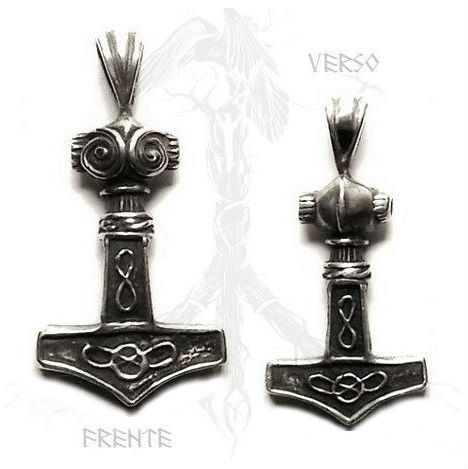 P12 Pingente Prata Mjolnir Martelo de Thor / Thor's Hammer Silver Pendant