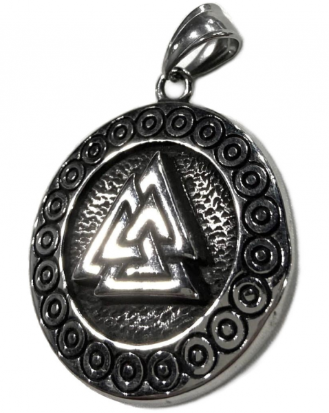 Pingente Valknut Nórdico Viking e Germânico Aço Cirúrgico | Nordic Viking and Germanic Valknut Penda