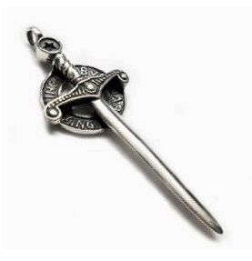 P56 Pingente Prata Espada Medieval Excalibur/ Excalibur Medieval Sword Silver Pendant