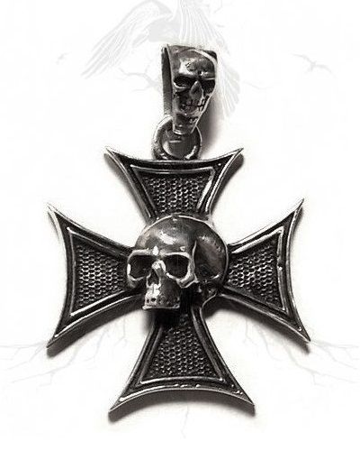 P22 Pingente Prata Totenkopf Cruz de Ferro / Totenkopf Iron Cross Silver Pendant