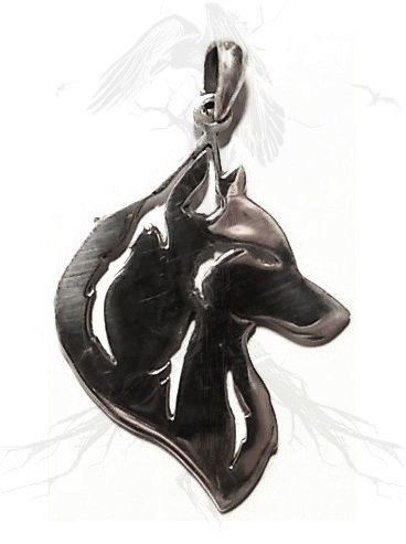 P76 Pingente Prata Lobo l Wolf Silver Pendant