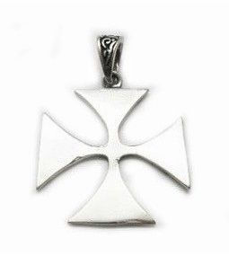 P25 Pingente Prata Cruz de Ferro Lisa/ Iron Cross Silver Pendant