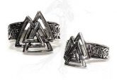 A1 Anel Prata Valknut / Valknut Silver Ring