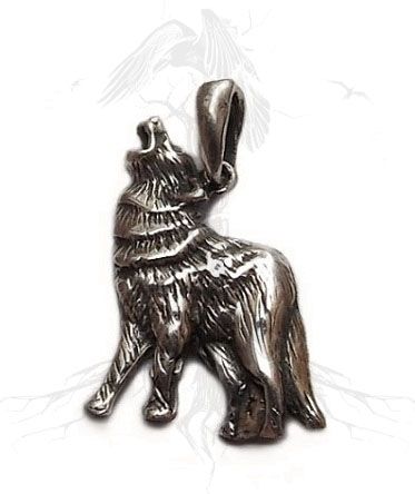 P77 Pingente Prata Lobo l Wolf Silver Pendant