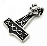 P15 Pingente Prata Mjolnir Bode Martelo de Thor Grande / Big Thor's Hammer Goat Silver Pendant